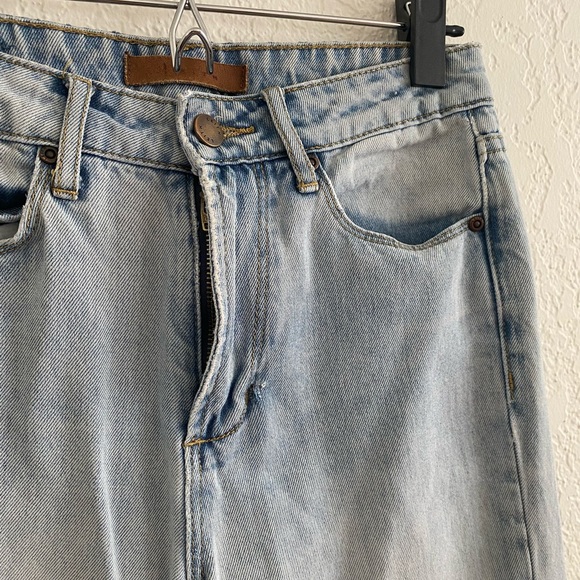 Leith - High Rise Straight Leg Light Wash Denim Jeans - Size : 26 - Picture 4 of 7